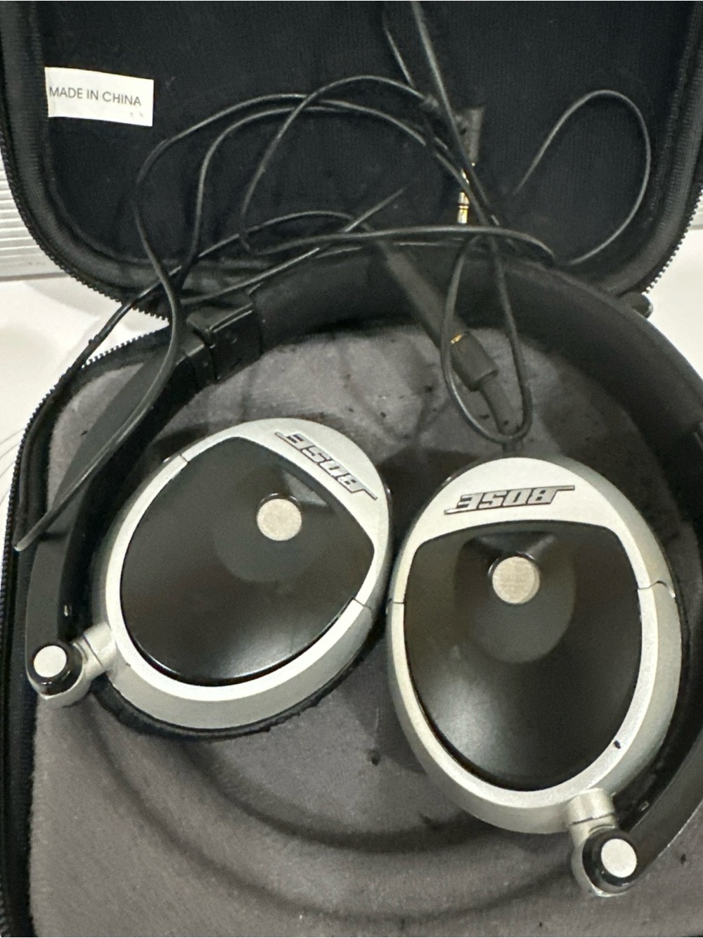Over-Ear Headphones with Silver Trim and Black Cups Bose